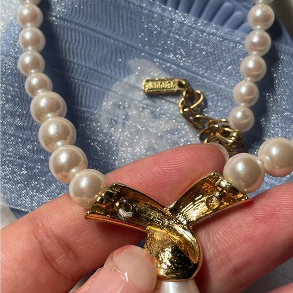 Vintage faux pearl necklace - Picture 3 of 10